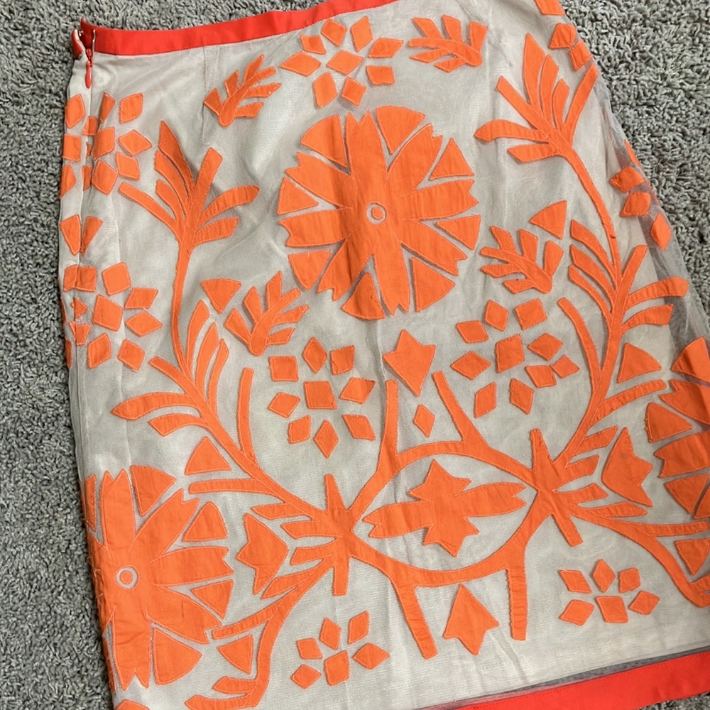 Etcetera Floral Appliqué Pencil Skirt - Sz 2 - Picture 8 of 9
